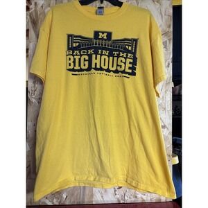Michigan Wolverines 2021 Schedule Yellow Mens XL Big House Football T Shirt